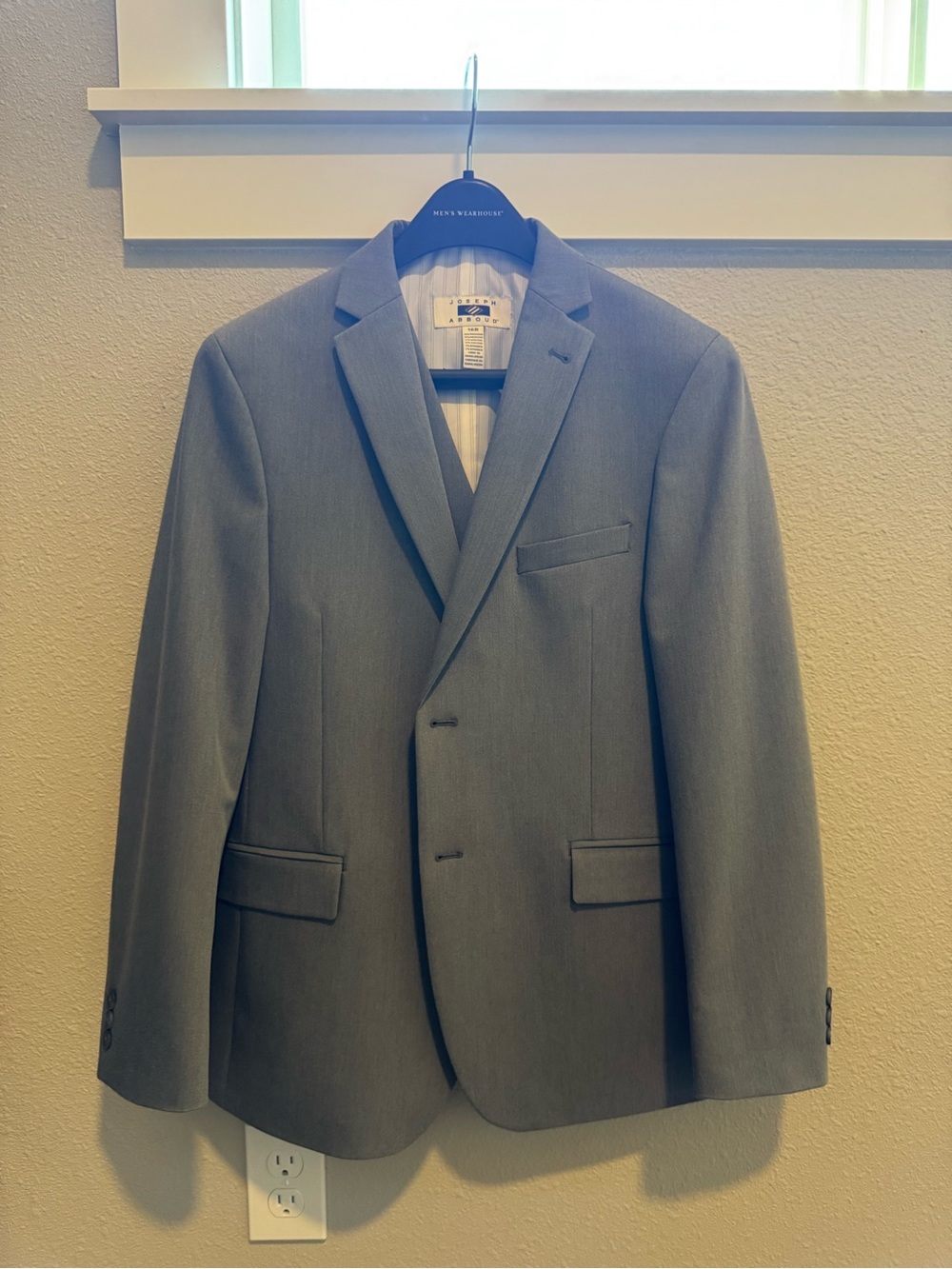 Boys Gray Two-Button Suit Jacket - Joseph Abboud